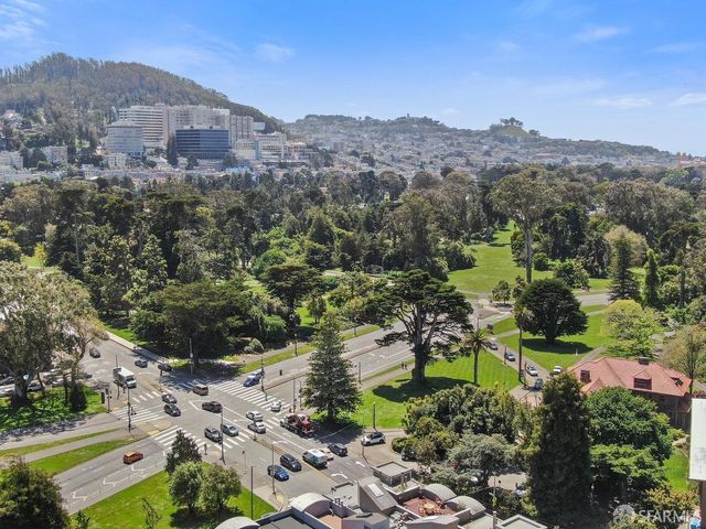 an aerial view of a town with couple of houses