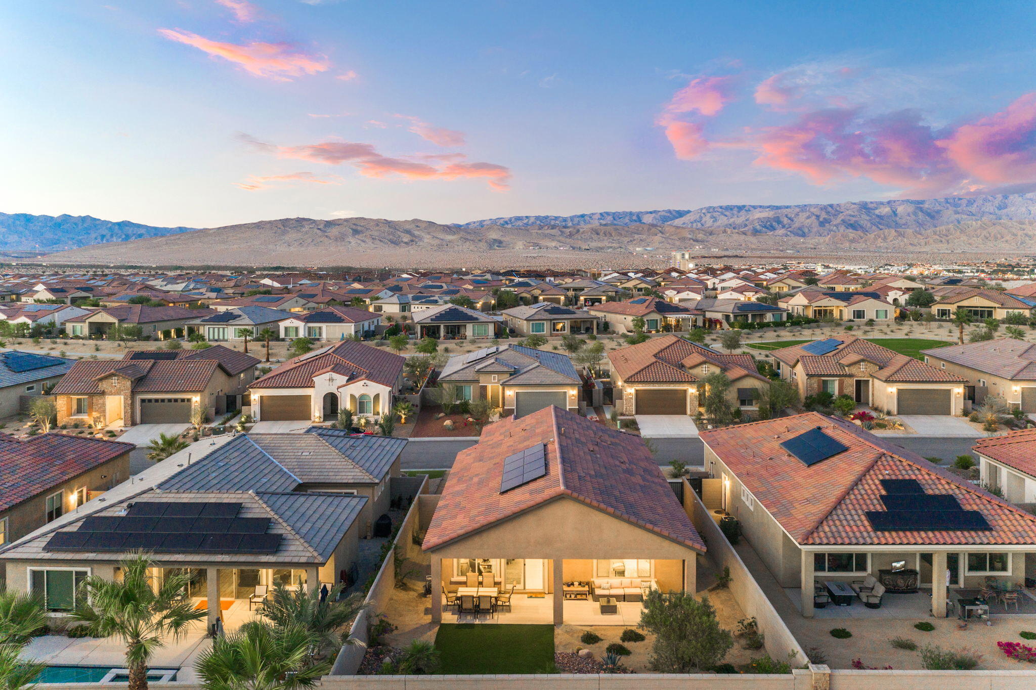 67 Cabernet Rancho Mirage, CA 92270 - Photo 34 of 41 a view of a city with mountains in the background