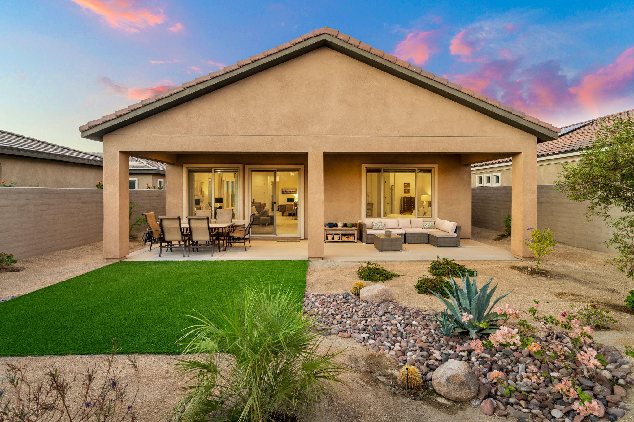 67 Cabernet Rancho Mirage, CA 92270 - Photo 37 of 41 a view of a house with a yard patio and swimming pool