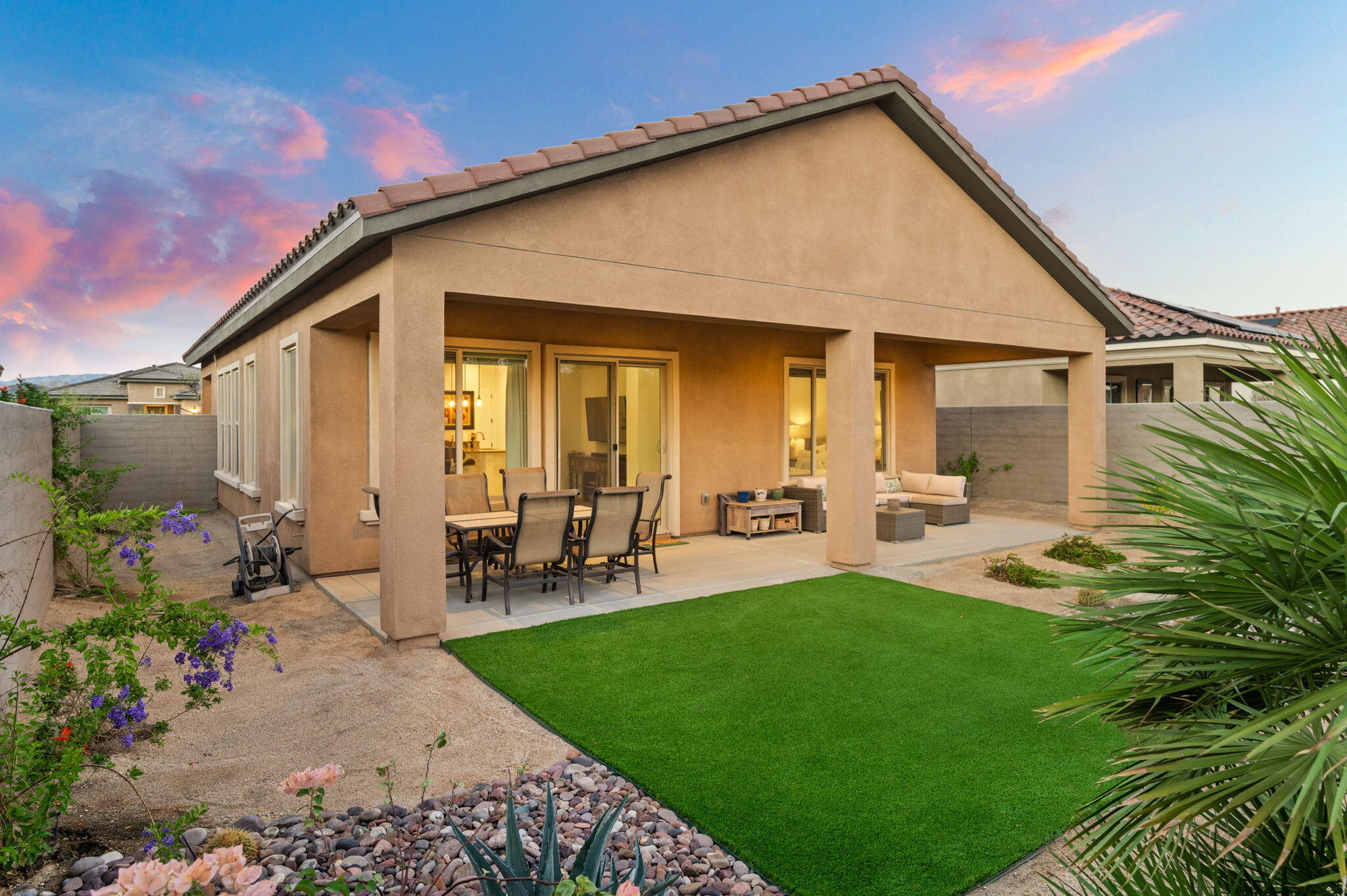 67 Cabernet Rancho Mirage, CA 92270 - Photo 38 of 41 a front view of a house with garden