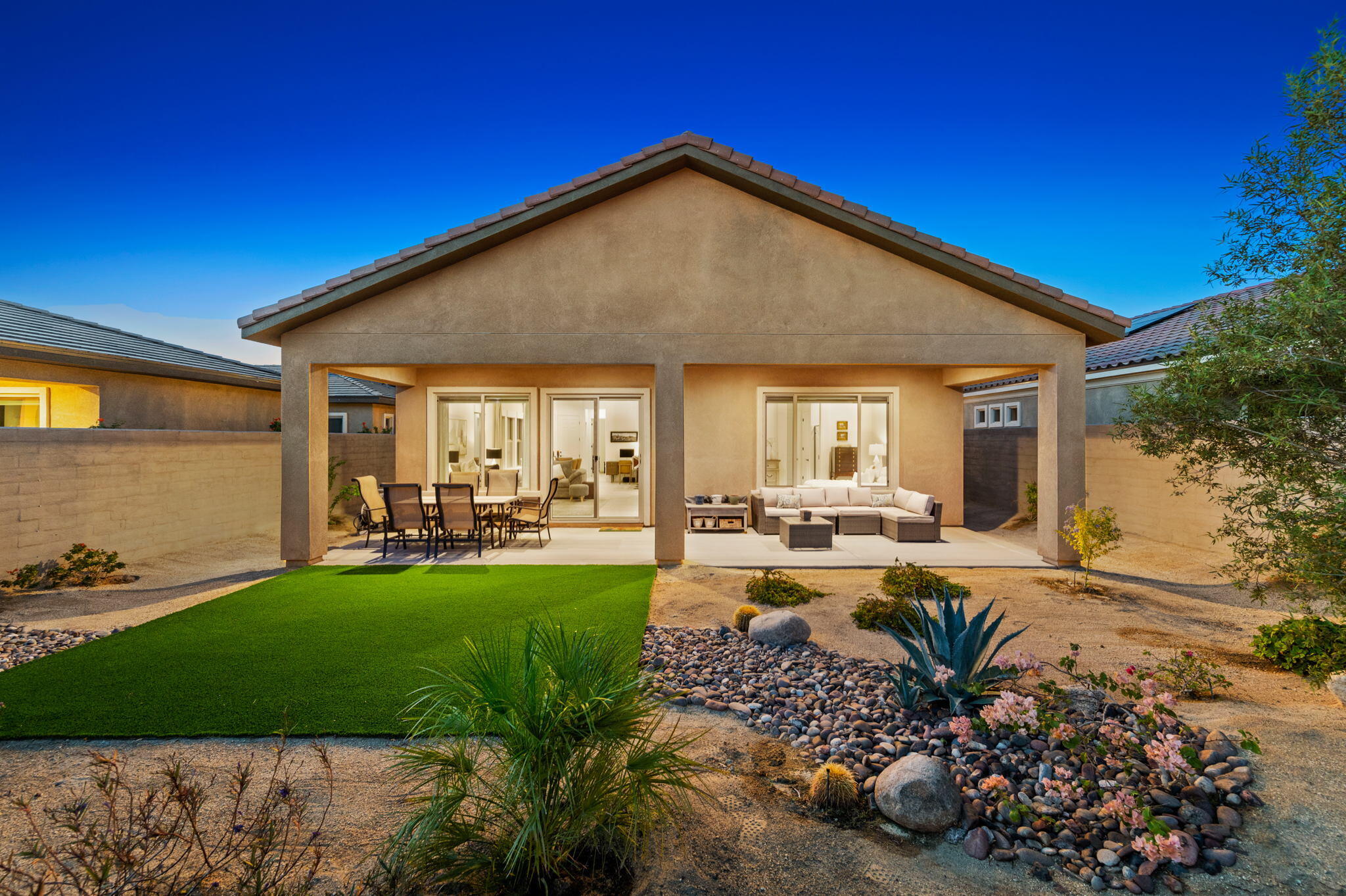 67 Cabernet Rancho Mirage, CA 92270 - Photo 41 of 41 a view of a house with backyard sitting area and garden