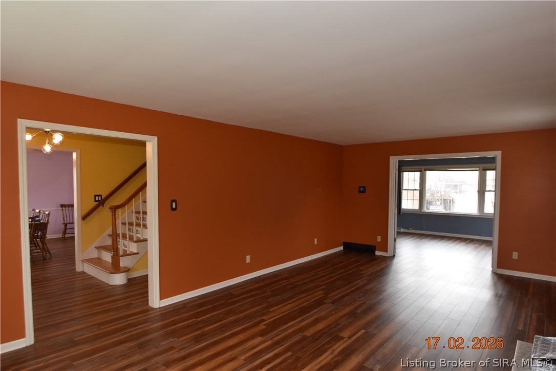 1905 Blackiston Mill Road Clarksville, IN 47129 - Photo 4 of 64 Living room with view of the foyer and bonus room which looks out to the backyard.