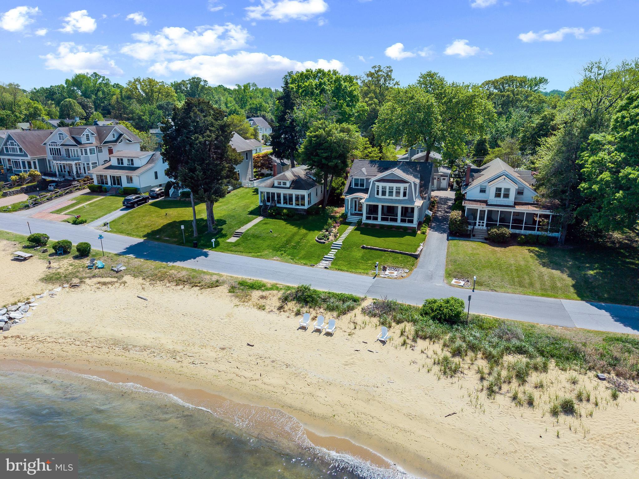 54 River Drive Annapolis, MD 21403 - Photo 37 of 43 an aerial view of a house with swimming pool patio and outdoor seating