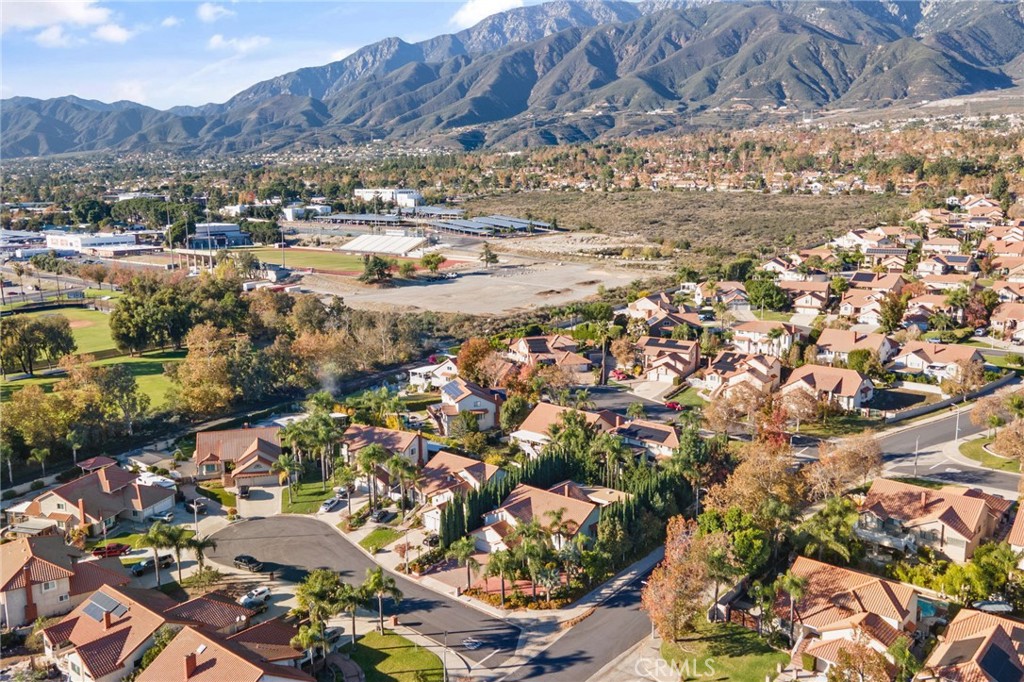 11030 Vicksburg Court Rancho Cucamonga, CA 91737 - Photo 48 of 53 an aerial view of residential houses and outdoor space