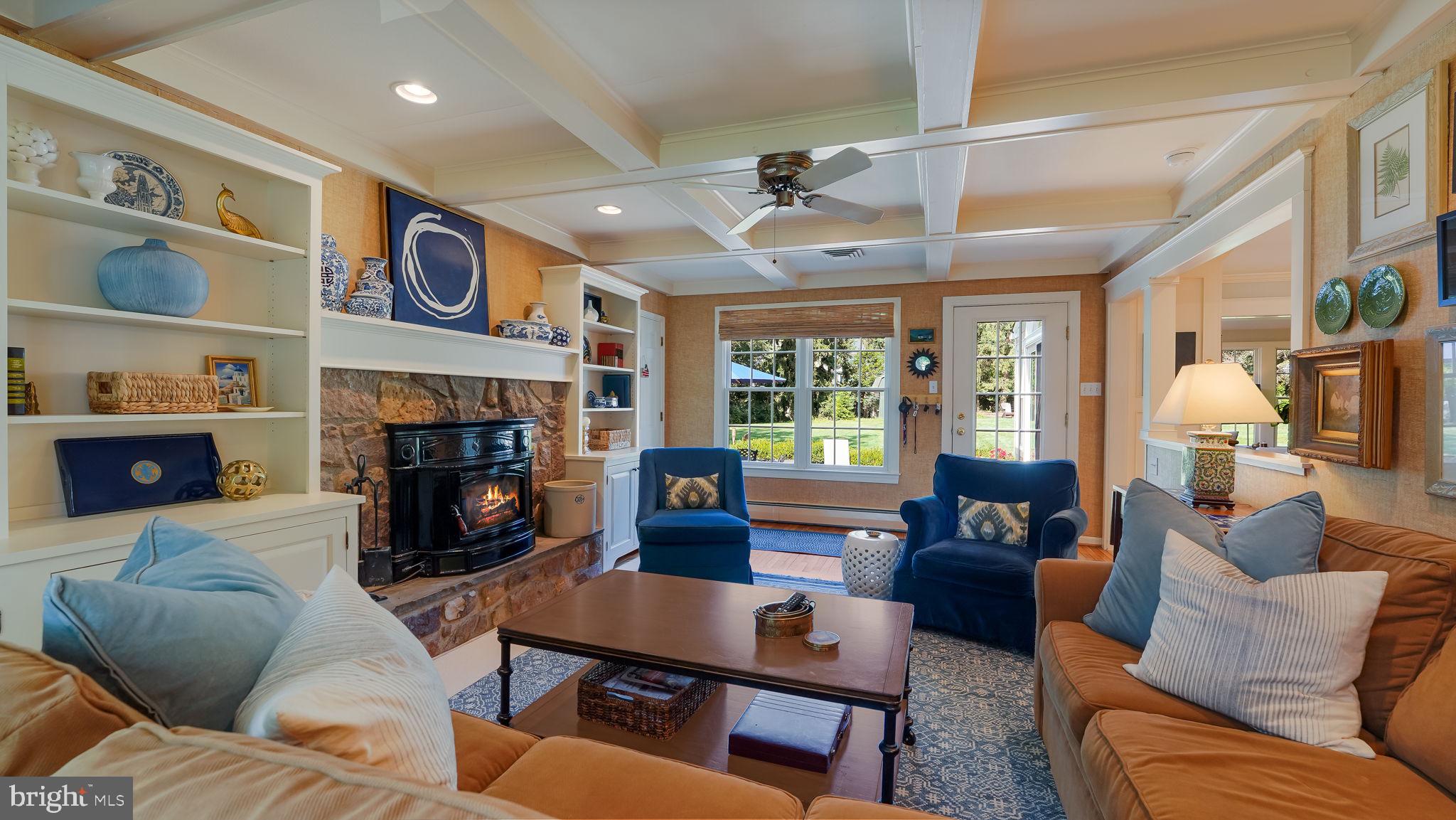 722 Spring Valley Road Doylestown, PA 18901 - Photo 17 of 45 Family Room with Coffered Ceiling