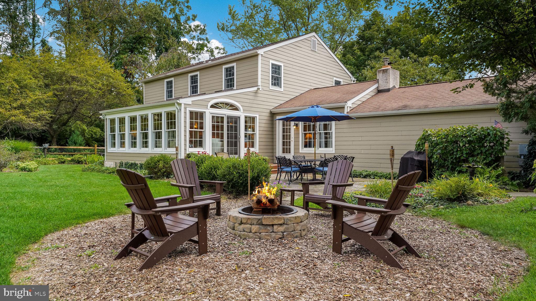 722 Spring Valley Road Doylestown, PA 18901 - Photo 38 of 45 View Across Firepit Area towards house