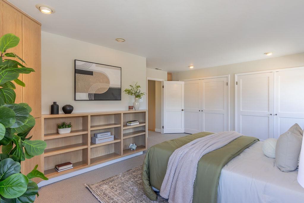 3455 Dover Road Redwood City, CA 94061 - Photo 19 of 39 a bedroom with a bed and a dresser in it