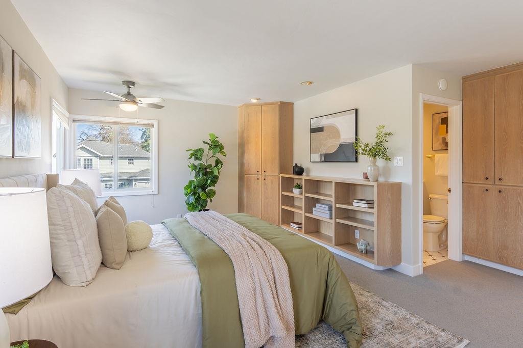 3455 Dover Road Redwood City, CA 94061 - Photo 22 of 39 a bedroom with a bed dresser and a window