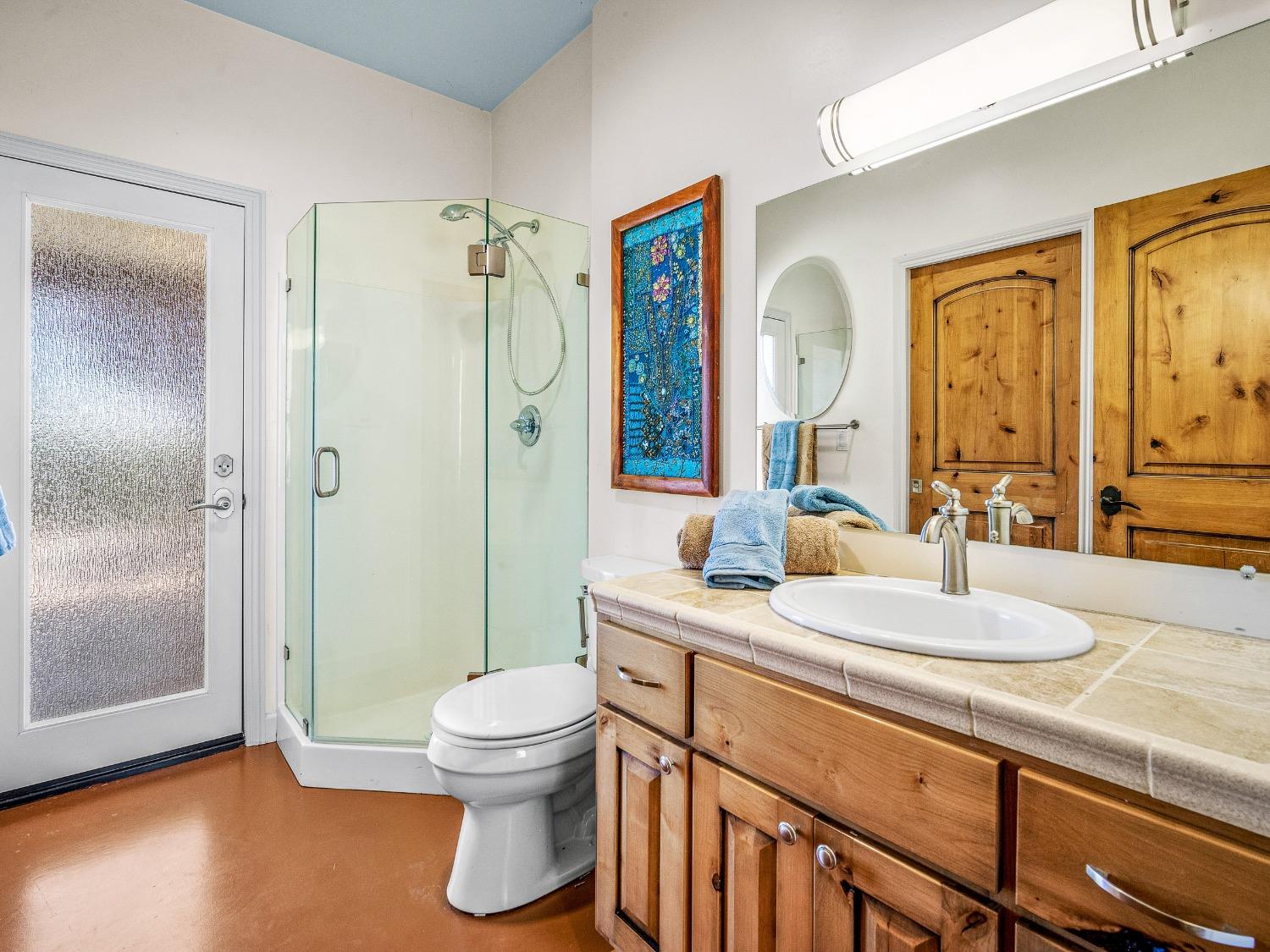6801 Sagittarius Road Placerville, CA 95667 - Photo 24 of 34 a bathroom with a sink a toilet and shower