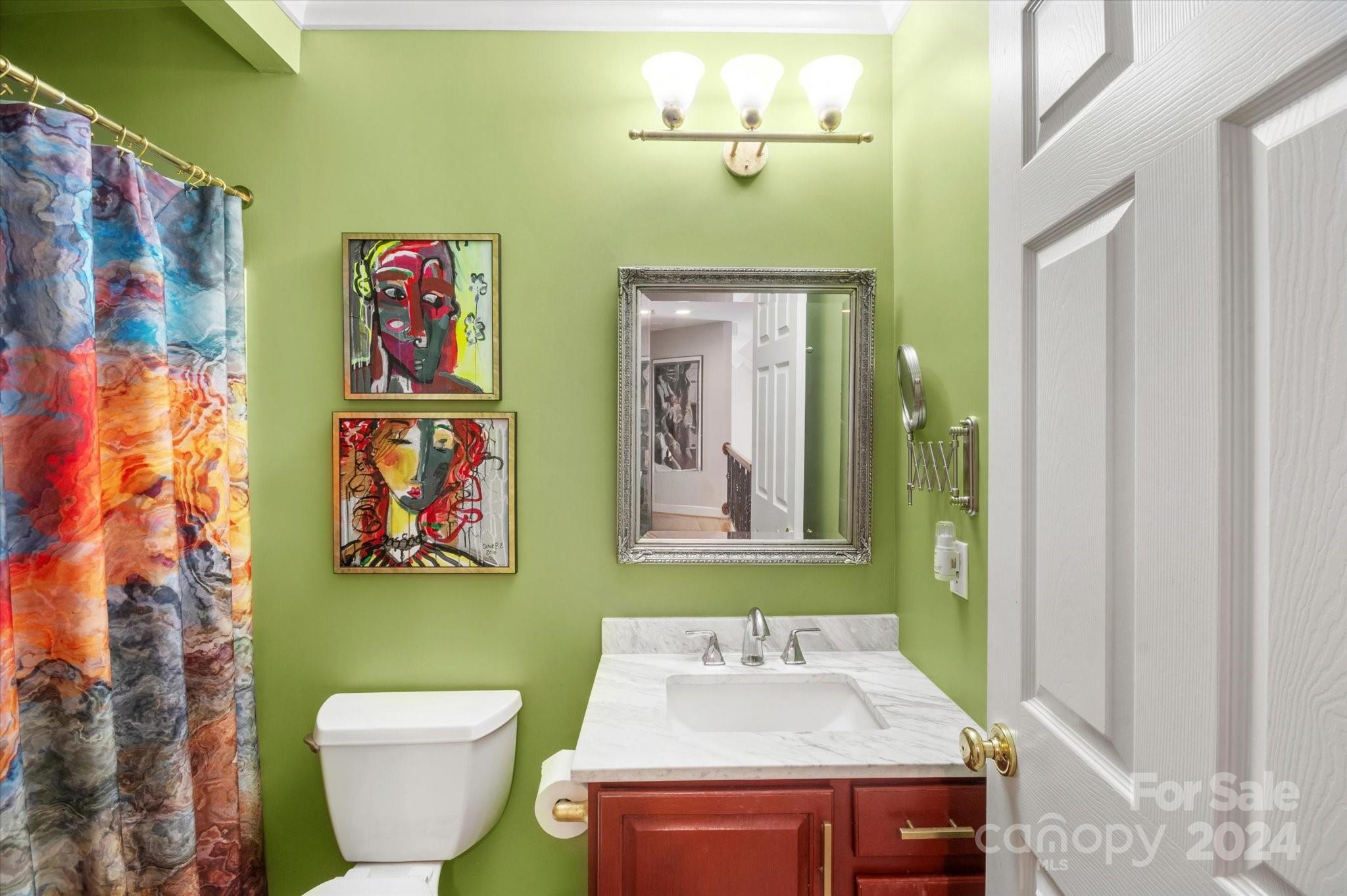 16 Leisure Loop Weaverville, NC 28787 - Photo 32 of 44 a bathroom with a toilet sink and mirror