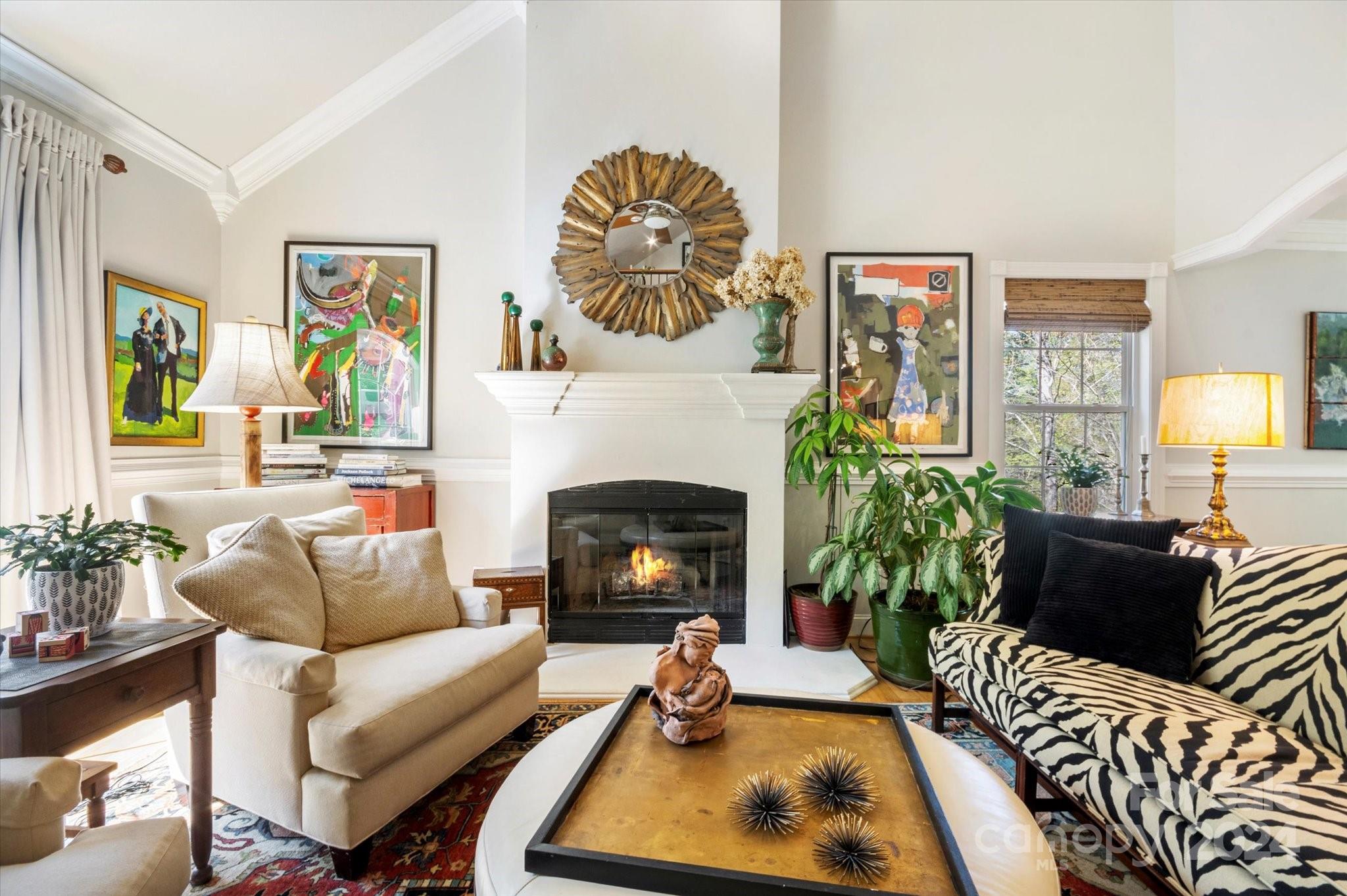 16 Leisure Loop Weaverville, NC 28787 - Photo 4 of 44 a living room with furniture and a fireplace