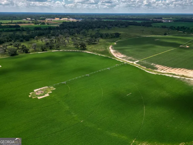 a view of a golf course with a lake