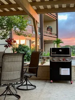 a view of a golf course with a lake