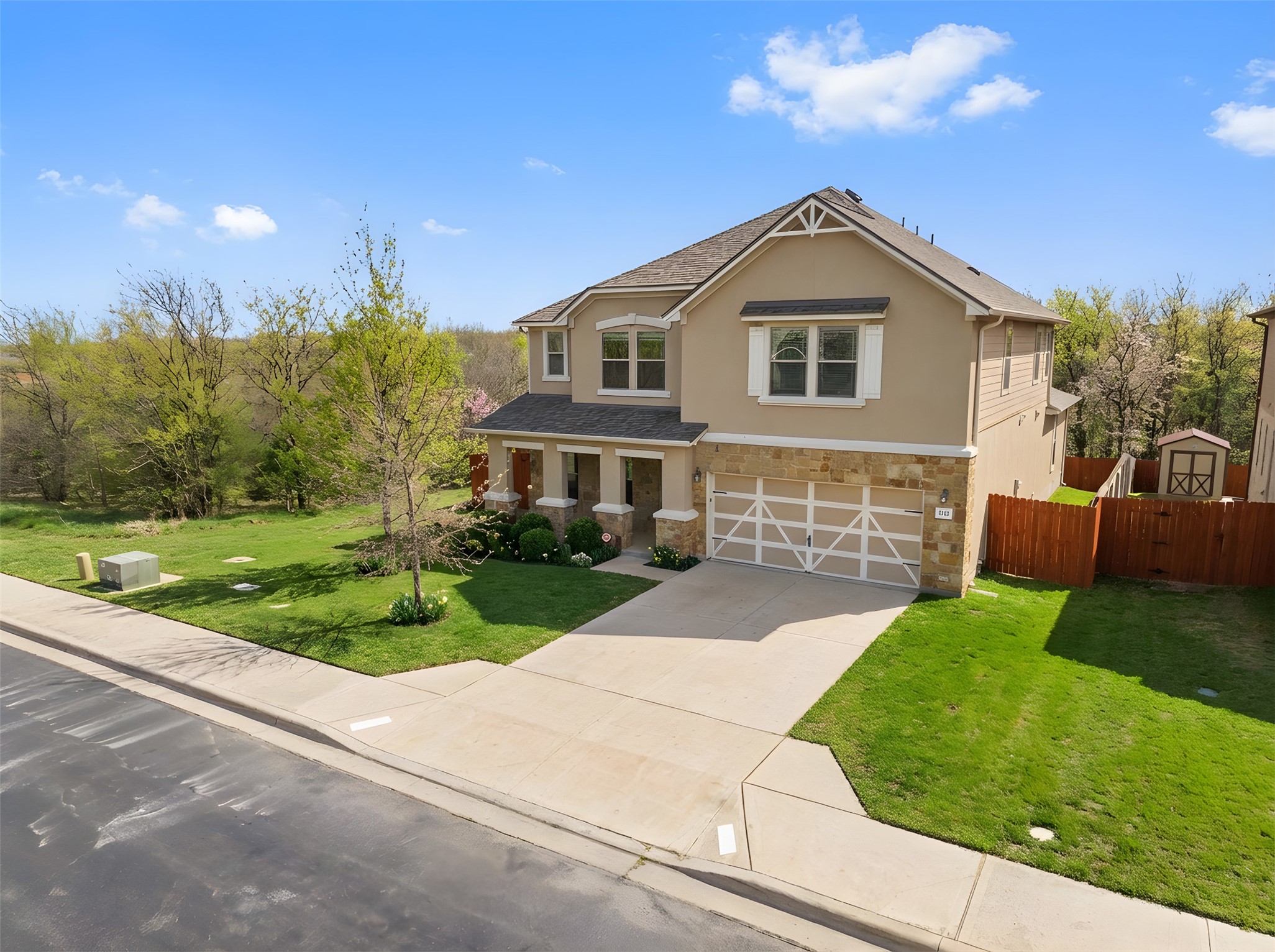 1011 Toltec Trail Georgetown, TX 78626 - Photo 2 of 40 Virtual color grading applied to landscape elements to achieve a seasonal effect of lush, vibrant finish.