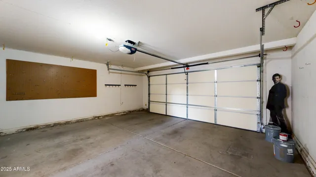 a view of a garage
