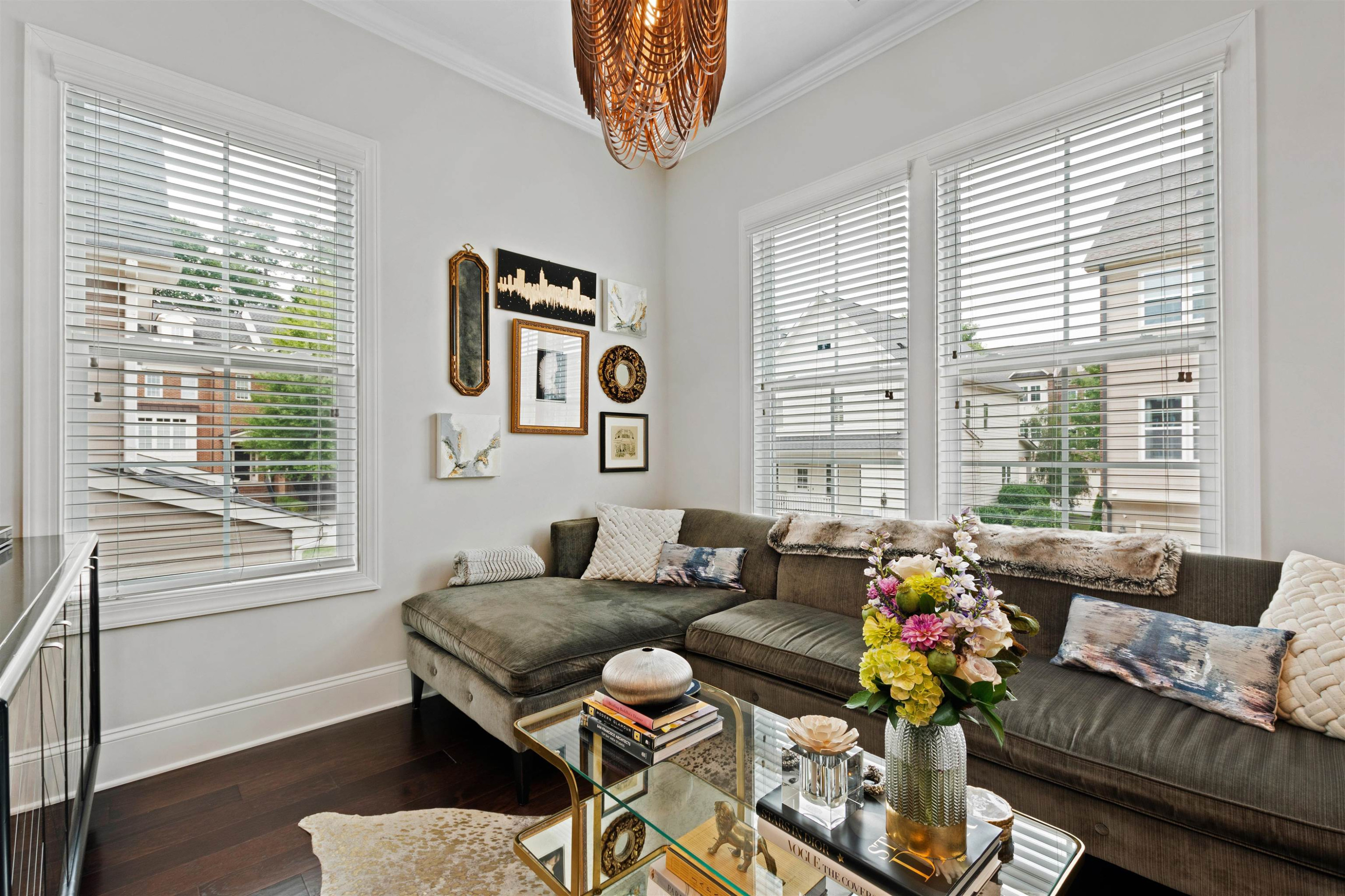 220 Penley Circle Raleigh, NC 27609 - Photo 23 of 56 a living room with furniture and a large window