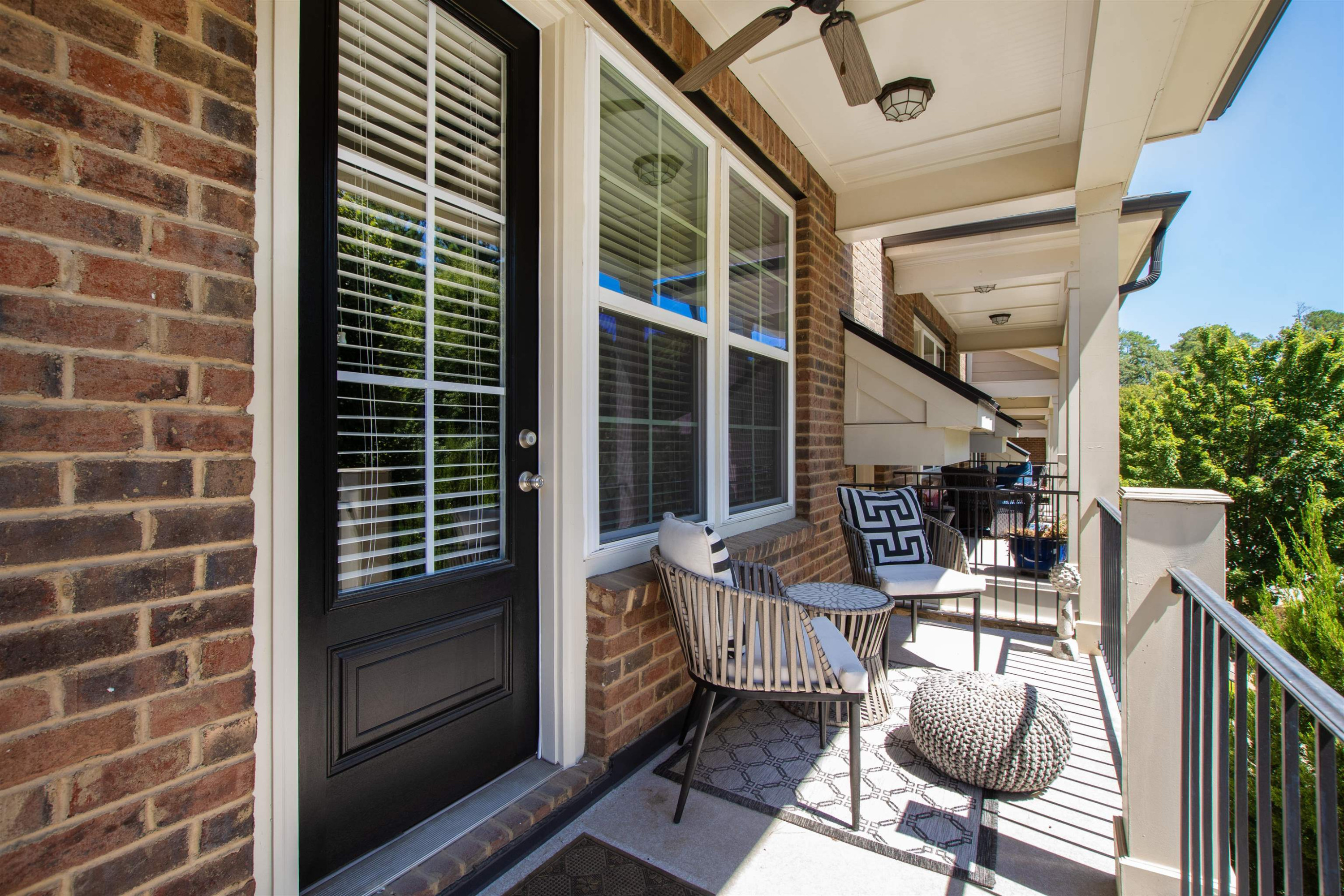220 Penley Circle Raleigh, NC 27609 - Photo 26 of 56 a view of a balcony with chairs and a potted plant
