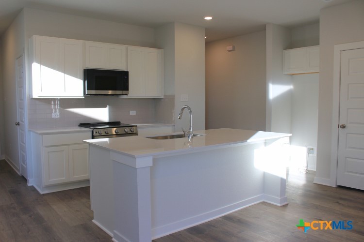 260 Escape Way Jarrell, TX 76537 - Photo 2 of 12 a kitchen with a sink and a stove top oven