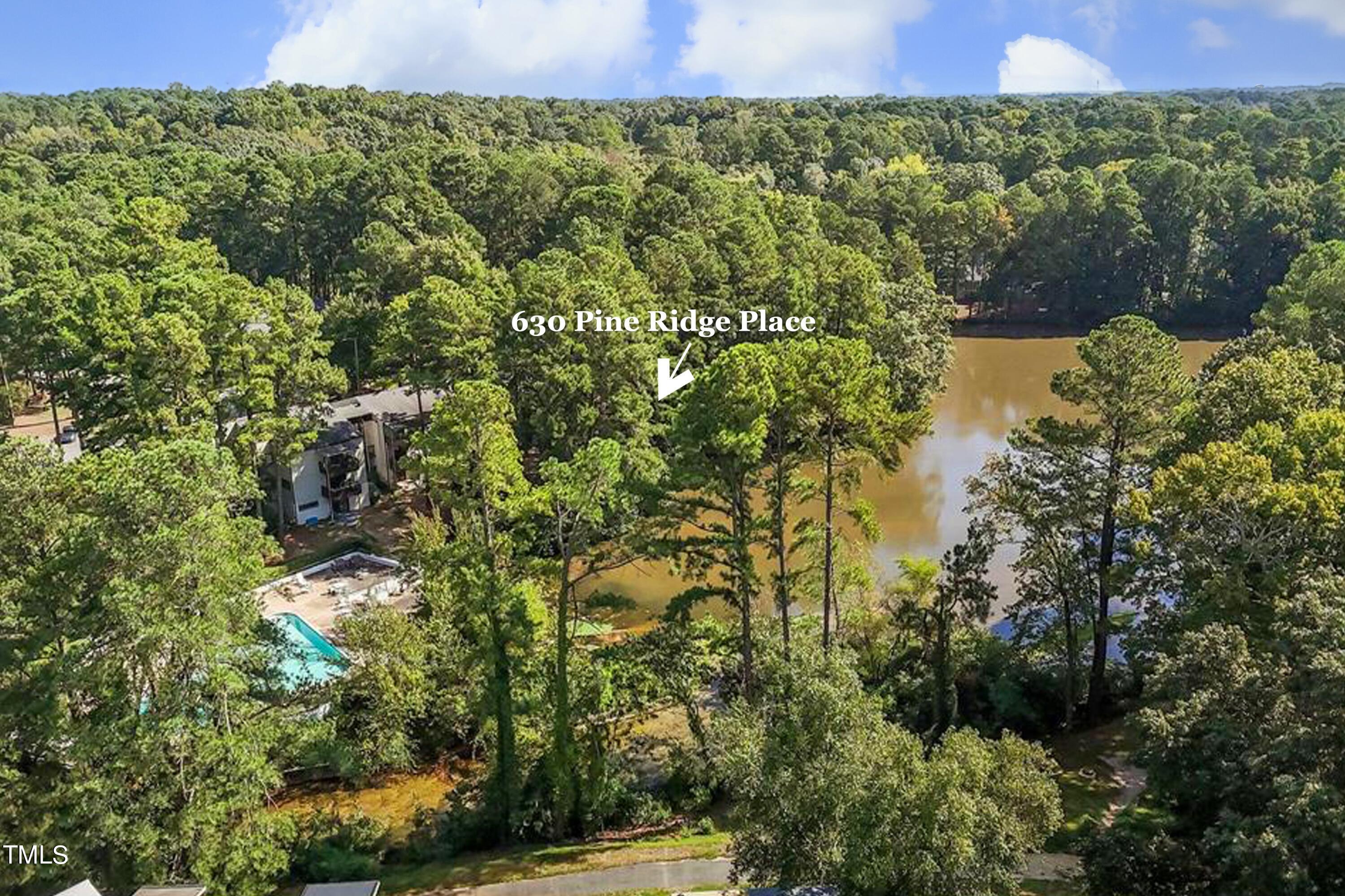 630 Pine Ridge Place Raleigh, NC 27609 - Photo 25 of 29 29AerialWithLabels
