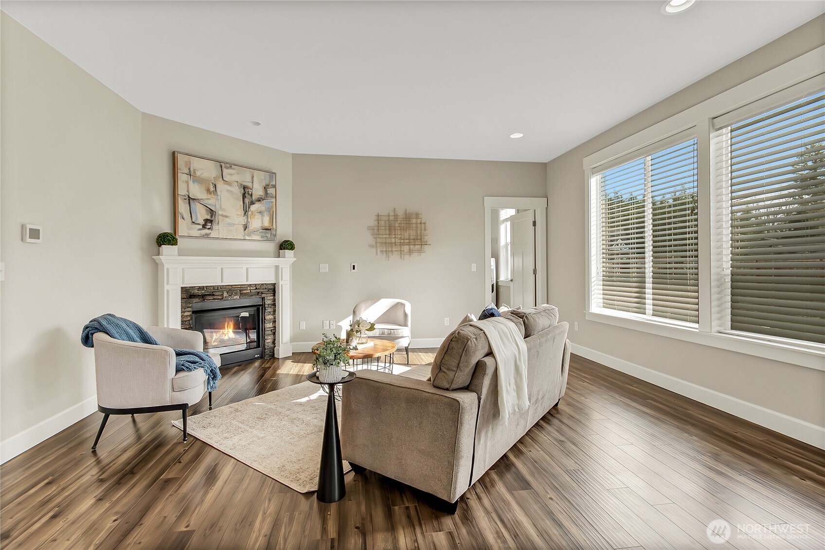 14925 Benton Loop Sumner, WA 98390 - Photo 13 of 40 a living room with furniture and a fireplace