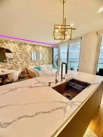 a close view of dining table