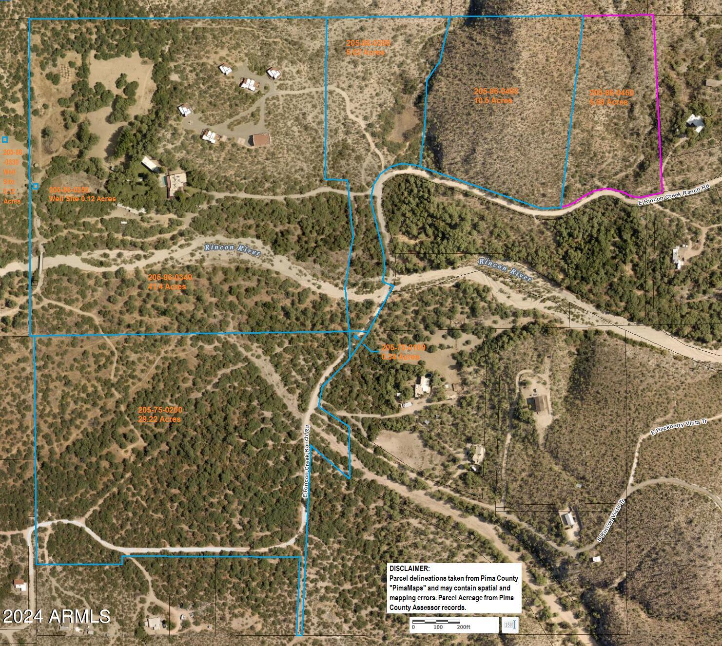 14545 East Rincon Creek Ranch Road Tucson, AZ 85747 - Photo 87 of 91 RCR Parcel Plan (PimaMaps) Bill Shirley