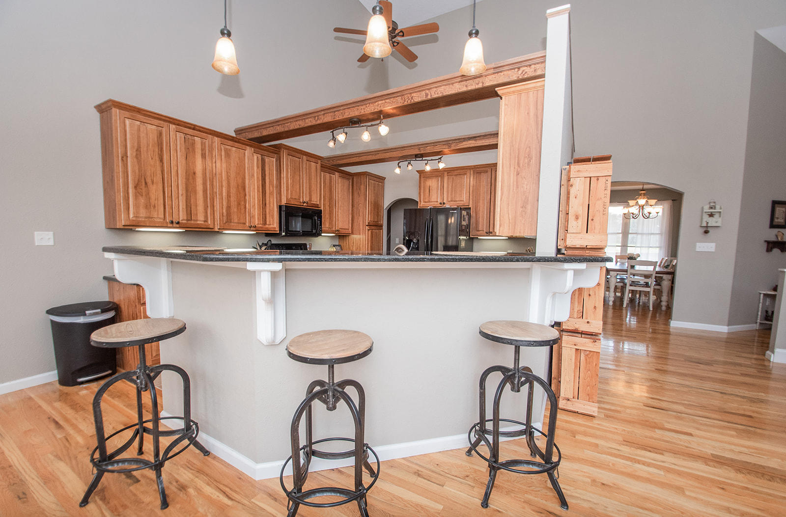 1056 Oyler Road Hardy, VA 24101 - Photo 13 of 45 a kitchen with stainless steel appliances kitchen island a table and chairs in it