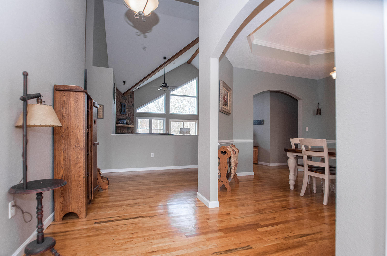 1056 Oyler Road Hardy, VA 24101 - Photo 7 of 45 a view of empty room with wooden floor and fan