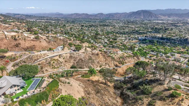 a view of an outdoor space and mountain view