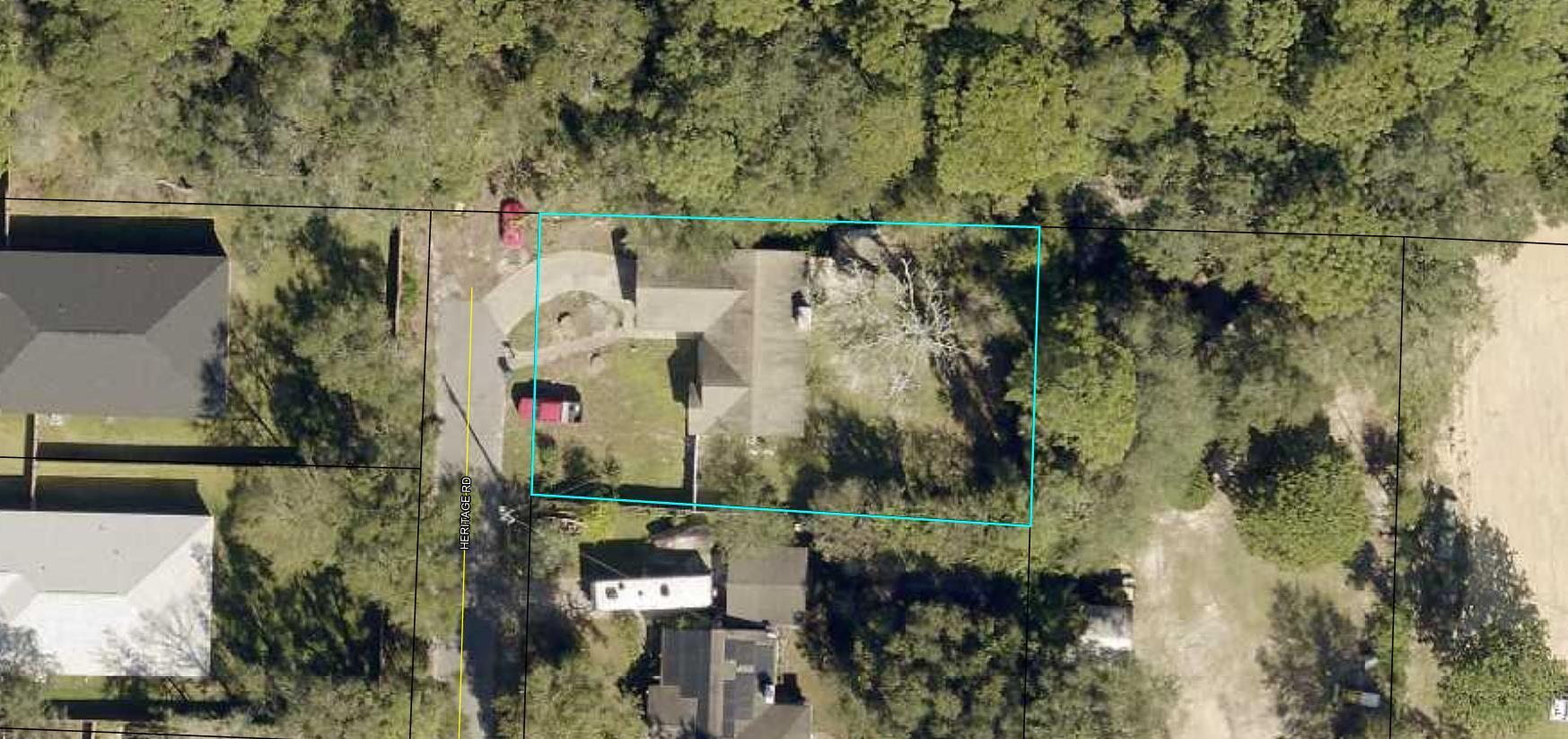 1530 Heritage Road Fort Walton Beach, FL 32547 - Photo 37 of 37 an aerial view of residential house with outdoor space and trees