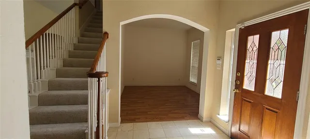 a view of front door