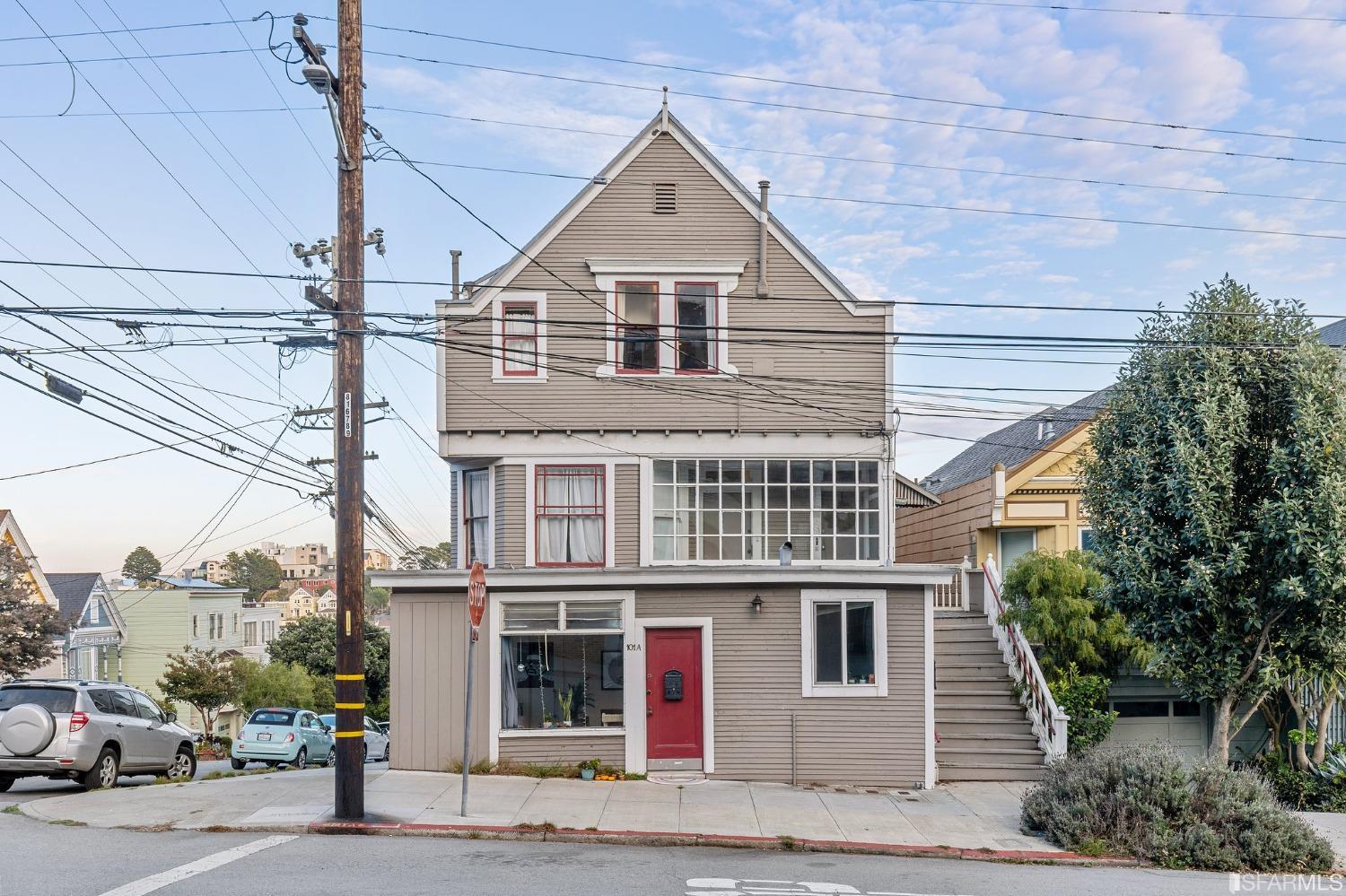 101 Hoffman San Francisco, CA 94114 - Photo 1 of 23 a front view of a house with a tree