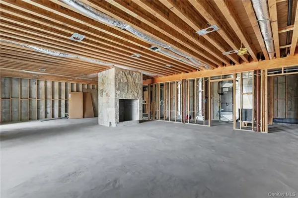 a view of large room with stairs