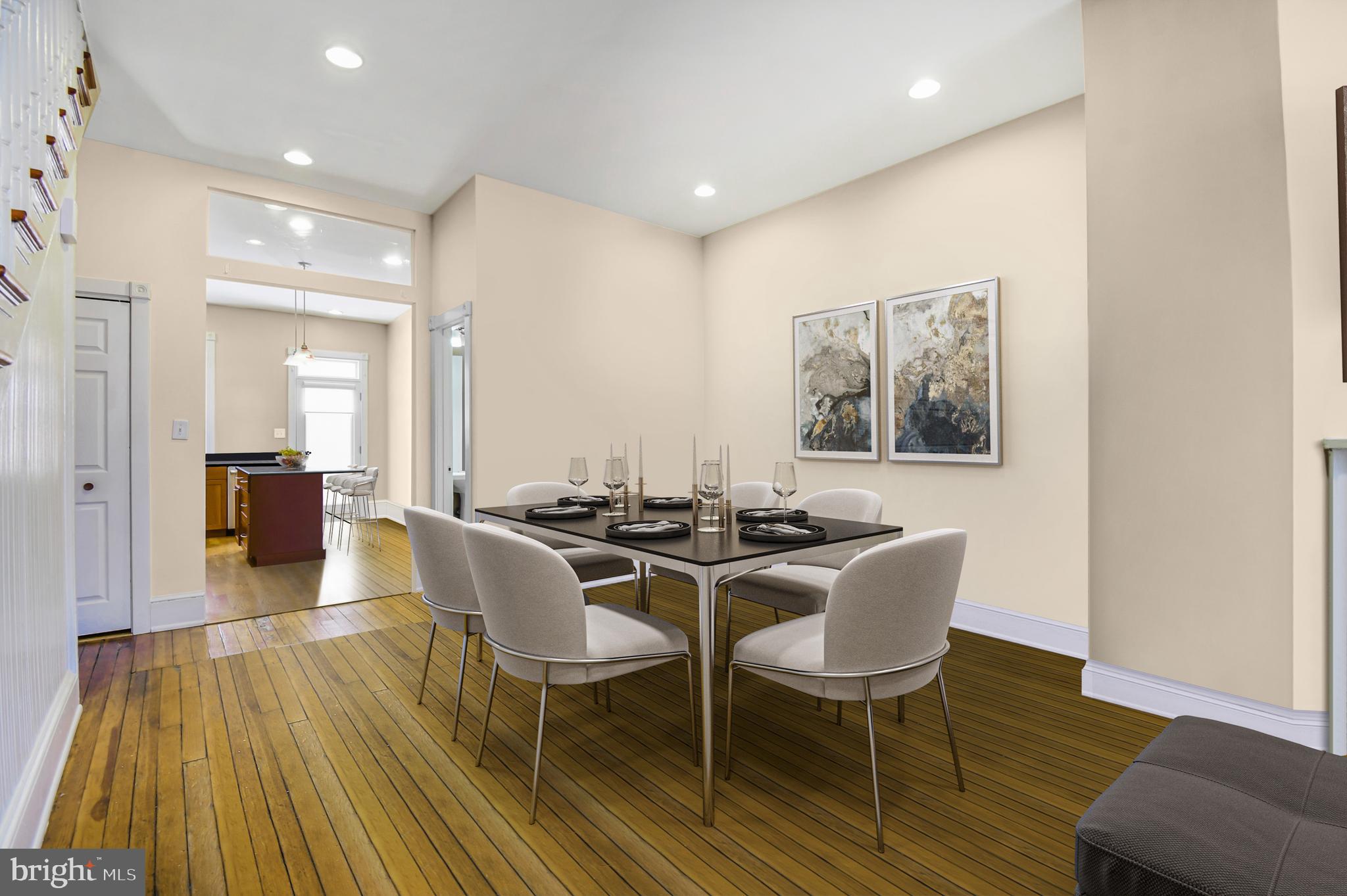 1330 35th Street Northwest Washington, DC 20007 - Photo 7 of 30 a view of a dining room with furniture and wooden floor