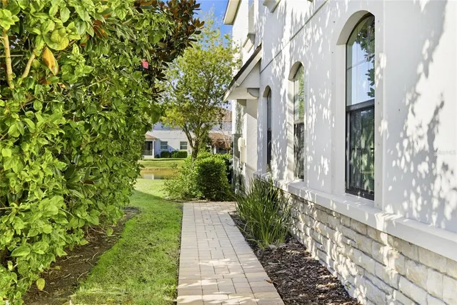 a view of building with garden