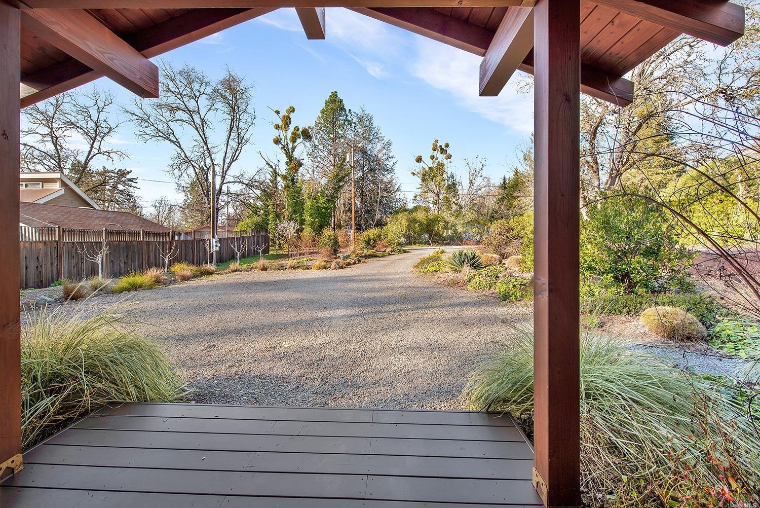 3845 Ross Road Sebastopol, CA 95472 - Photo 1 of 1 a view of a yard from a corridor