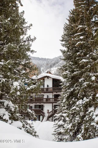 a terrace with a city view