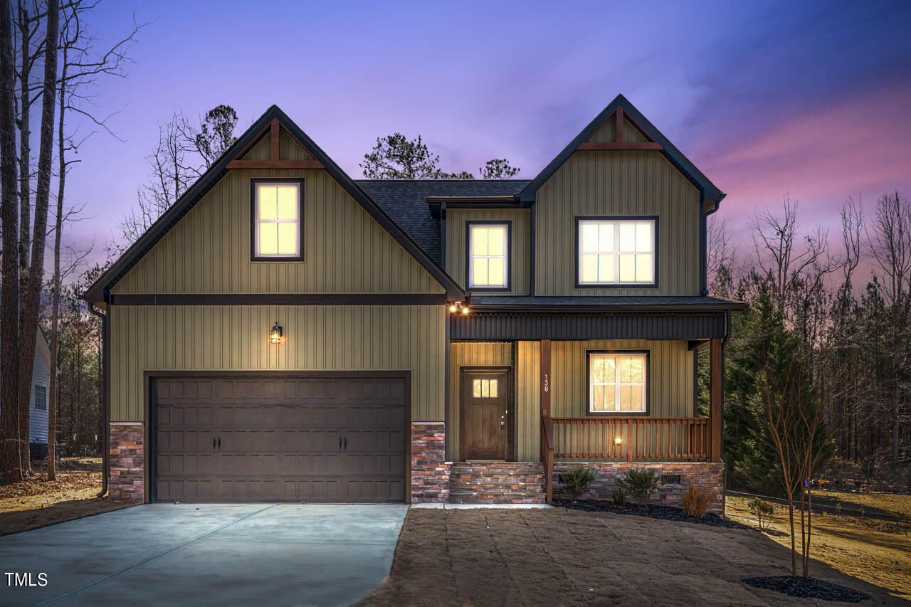 a front view of a house