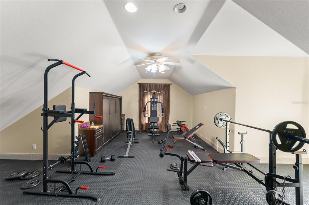 9575 Westover Roberts Road Windermere, FL 34786 - Photo 69 of 95 a view of a room with gym equipment