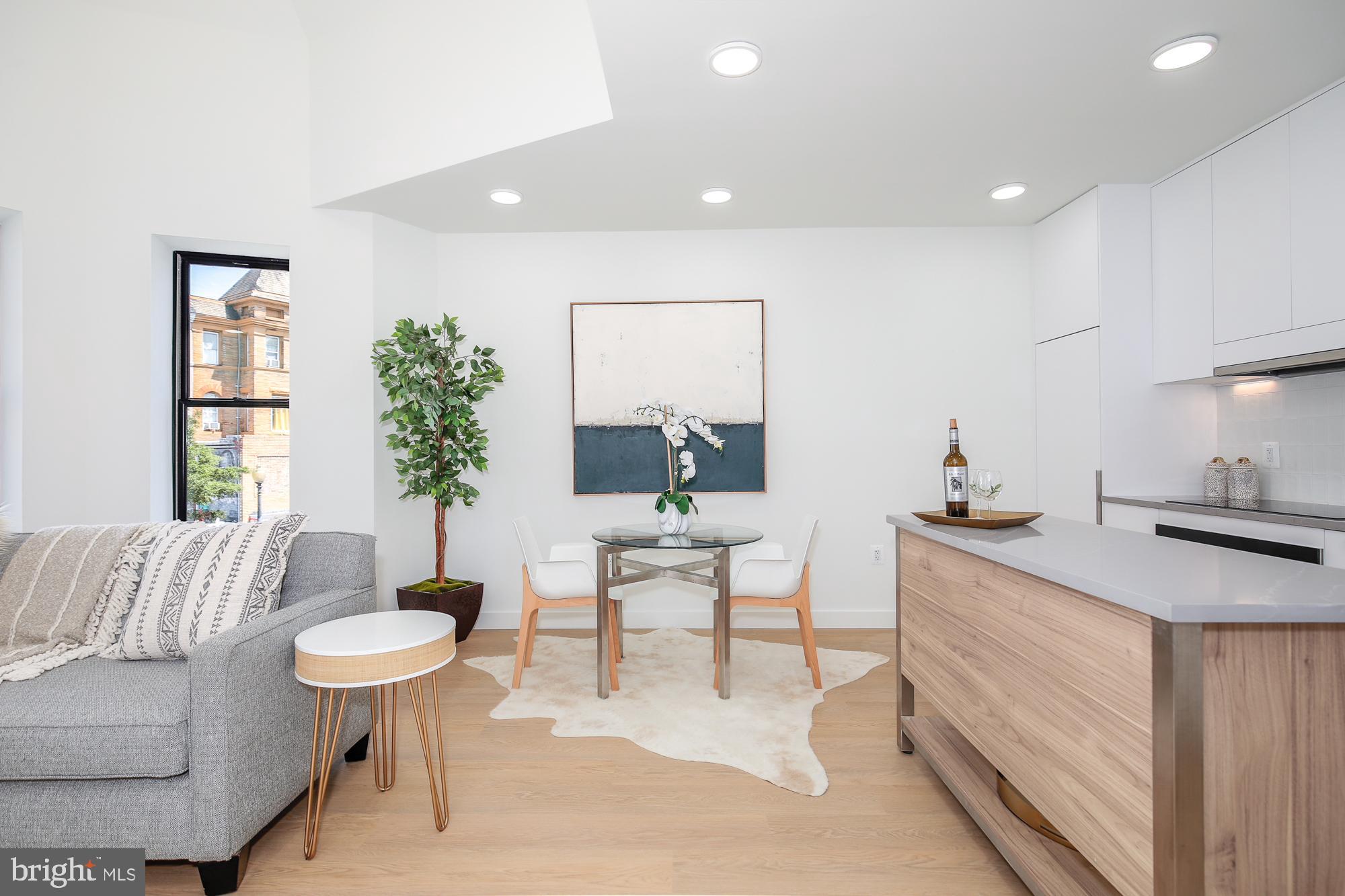 304 Florida Avenue Northwest, Unit 1 Washington, DC 20001 - Photo 5 of 26 a living room with furniture and a potted plant