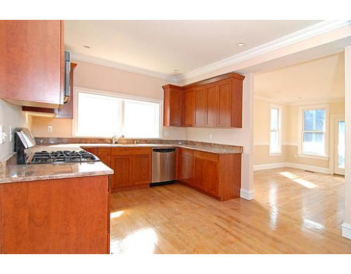 42 Nickerson Road Newton, MA 02467 - Photo 8 of 28 a kitchen with stainless steel appliances granite countertop a stove a sink dishwasher and a refrigerator
