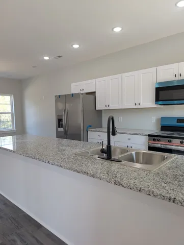 a view of a city from a balcony