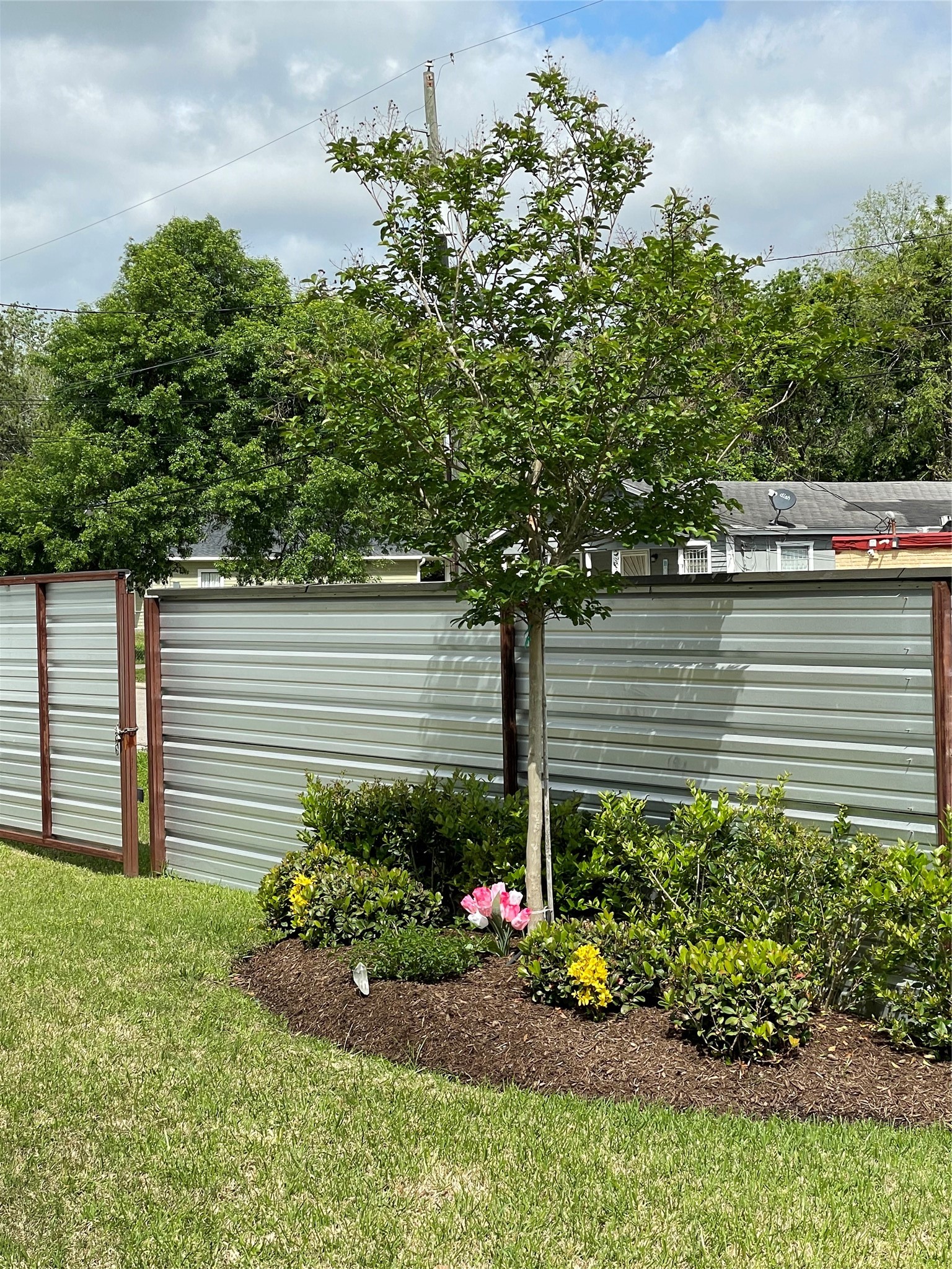 5140 Mallow Street Houston, TX 77033 - Photo 21 of 23 a view of a garden with flower plants and wooden fence