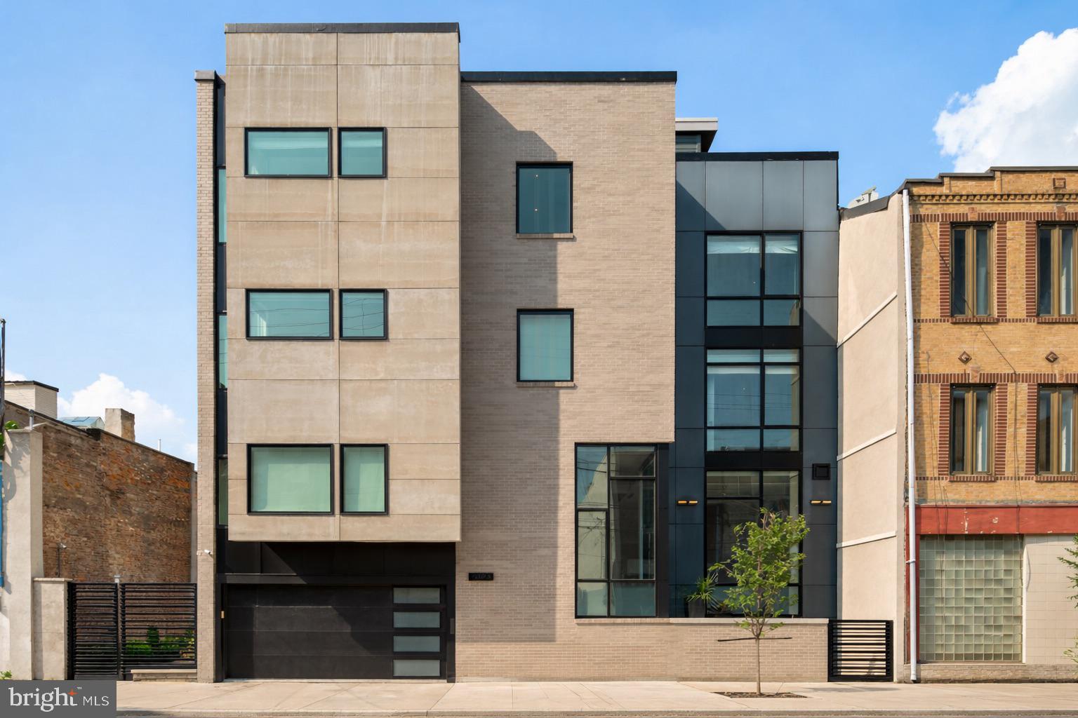 a building view with a outdoor space