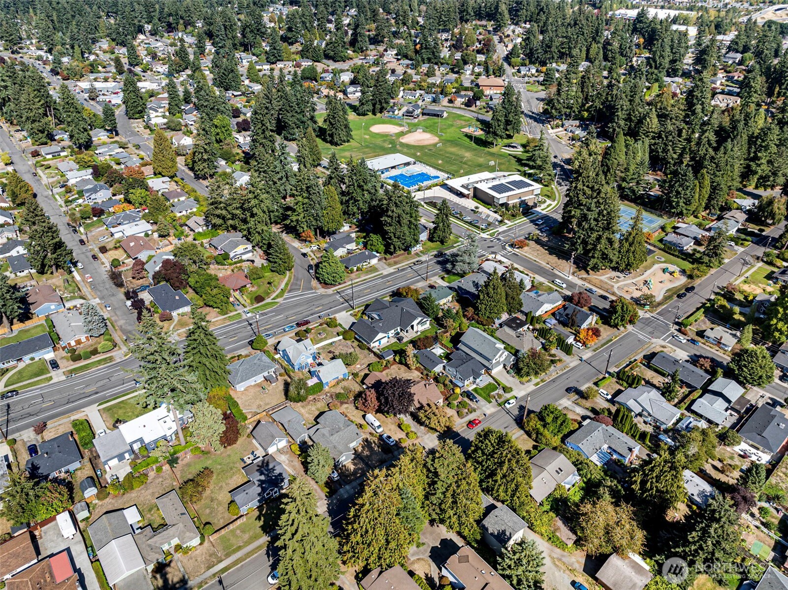 717 Ramsdell Street Fircrest, WA 98466 - Photo 28 of 29 an aerial view of residential houses with outdoor space