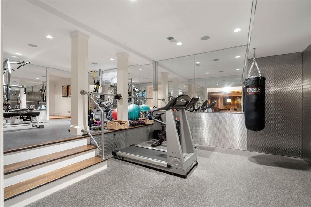 14 Greylock Road Wellesley, MA 02481 - Photo 20 of 24 a view of a room with gym equipment