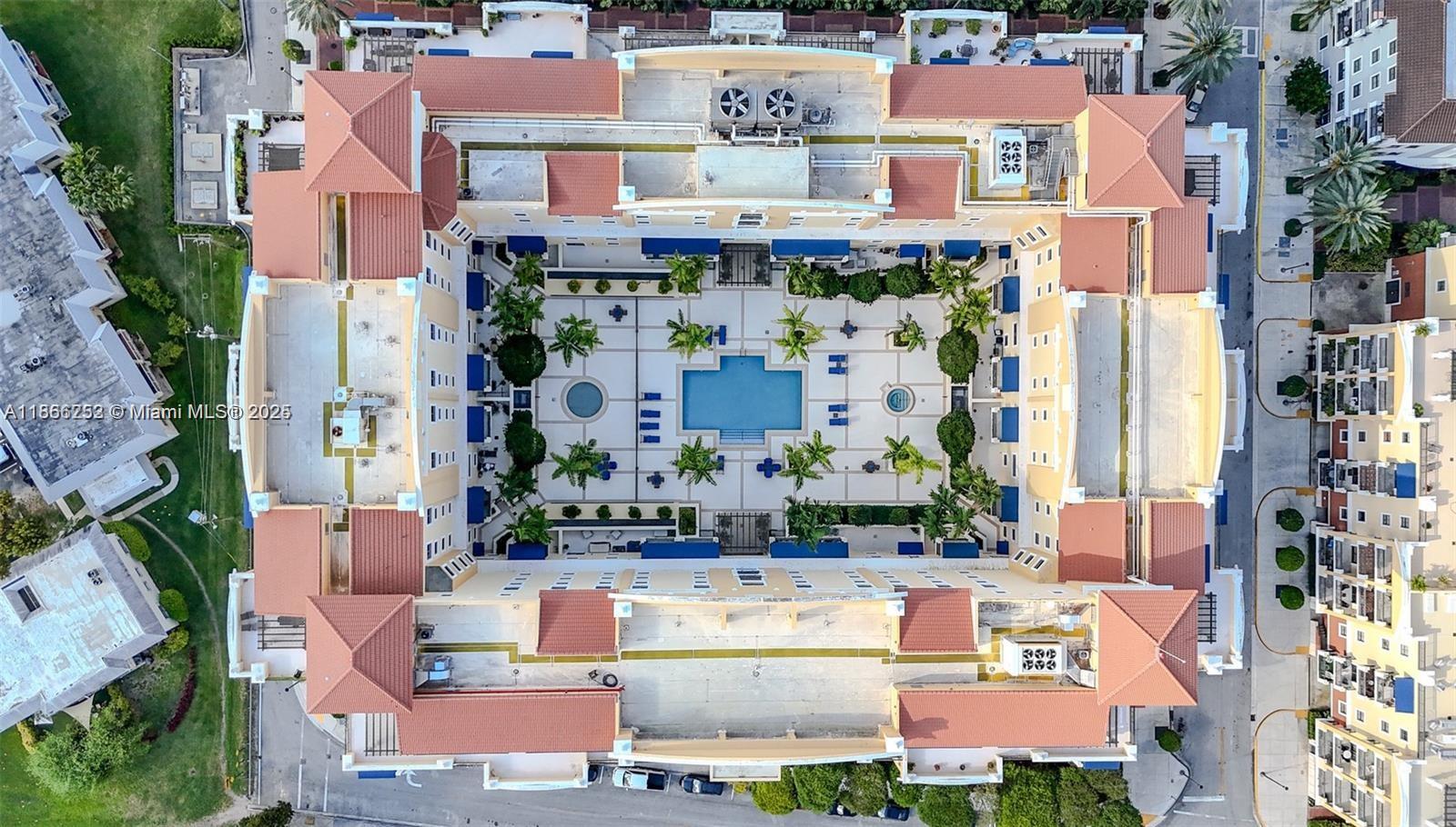 8395 Southwest 73rd Avenue, Unit 509 Miami, FL 33143 - Photo 34 of 41 an aerial view of residential house with outdoor space and swimming pool