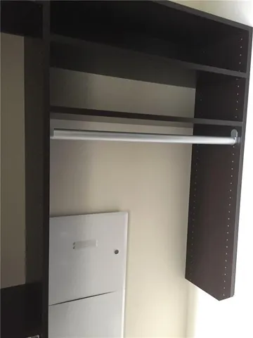 a close view of closet