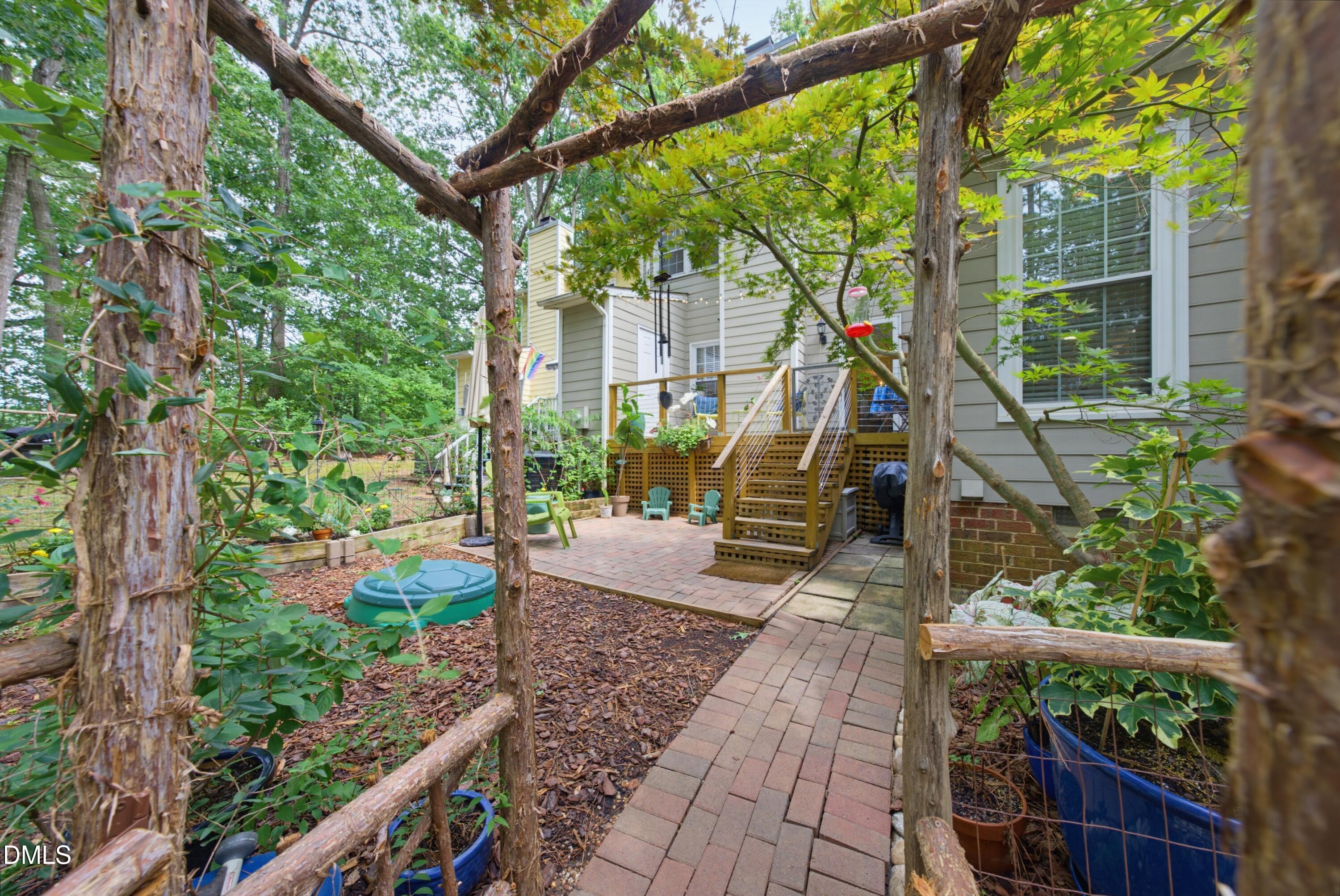 126 Wythe Circle Raleigh, NC 27615 - Photo 34 of 44 Exterior Back Yard Arbor