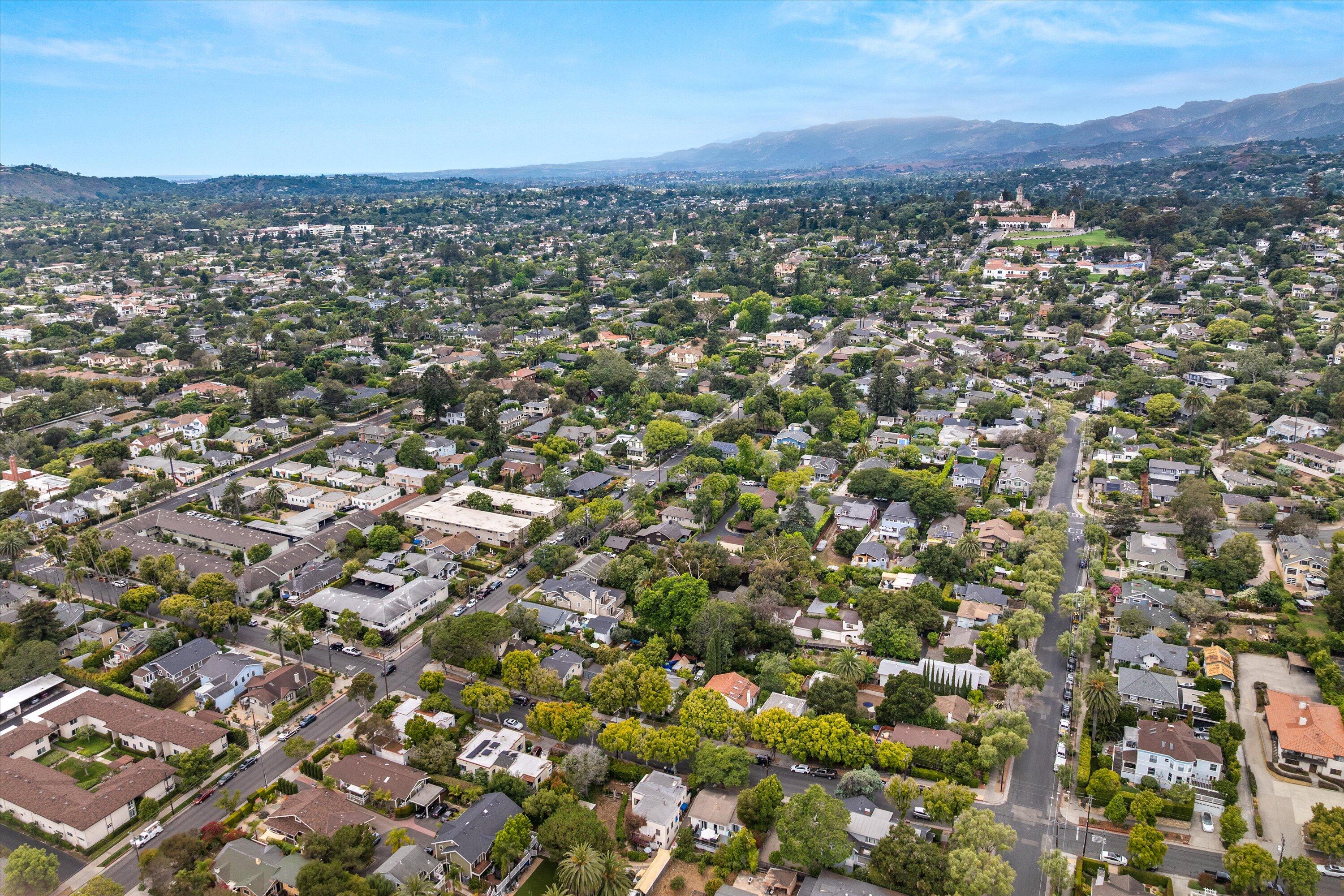 424 East Arrellaga Street Santa Barbara, CA 93101 - Photo 29 of 32 an aerial view of multiple house